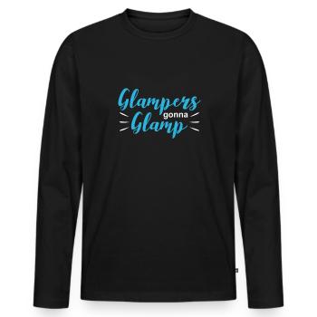 Glampers Gonna Glamp Shirt Geschenk Glamping - Männer Premium Bio Langarmshirt - Schwarz - Vorne - Nico (187cm)