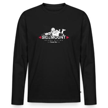 Sidemount Diver Diving Gift Tec Diving Caves - Men's Premium Organic Long Sleeve Shirt - black - Front - Nico (187cm)