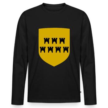 Les Saxons de Transylvanie - T-shirt manches longues Premium bio Homme - noir - Devant - Nico (187cm)