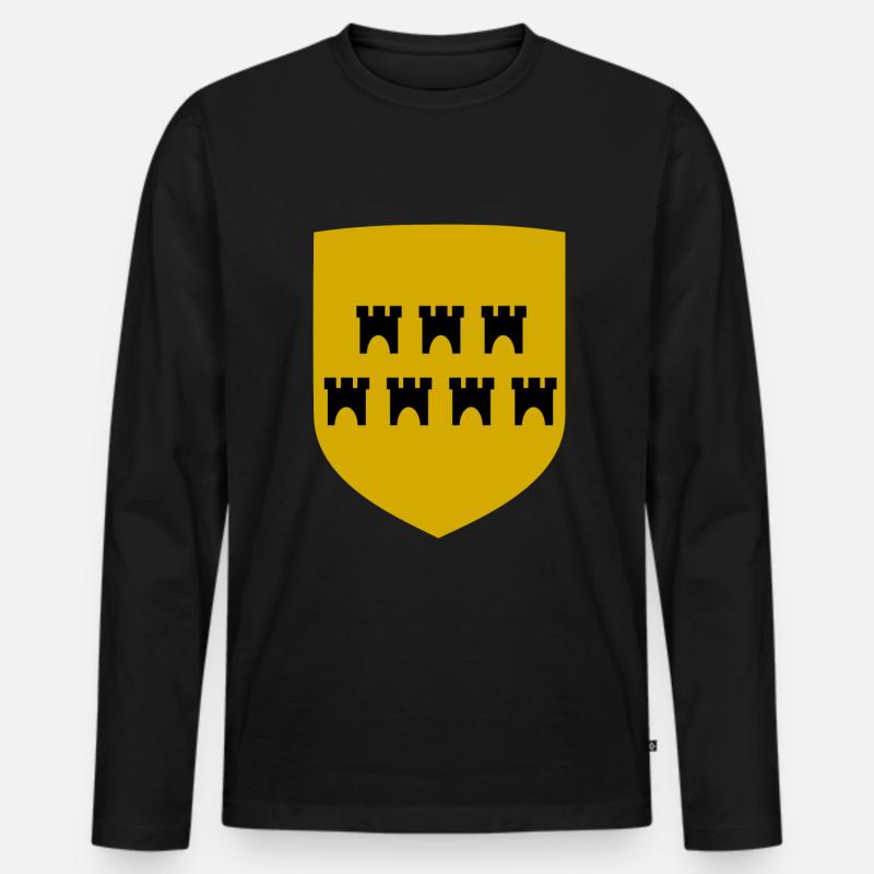 Die Siebenbürger Sachsen - Männer Premium Bio Langarmshirt - Schwarz