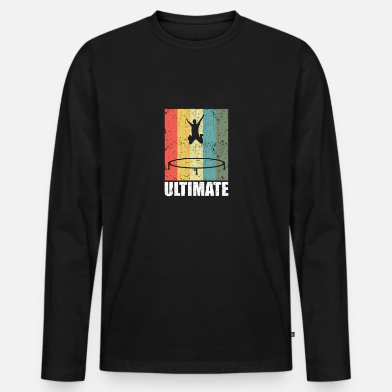 Trampolin Ultimate - Männer Premium Bio Langarmshirt - Schwarz