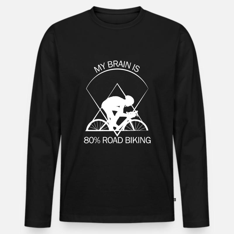 Rennrad - Männer Premium Bio Langarmshirt - Schwarz