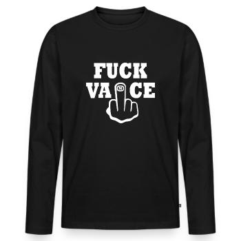 fuck vance - T-shirt manches longues Premium bio Homme - noir - Devant - Nico (187cm)