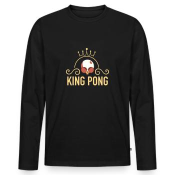 King Pong Joueur de tennis de table Sport Tennis de table - T-shirt manches longues Premium bio Homme - noir - Devant - Nico (187cm)