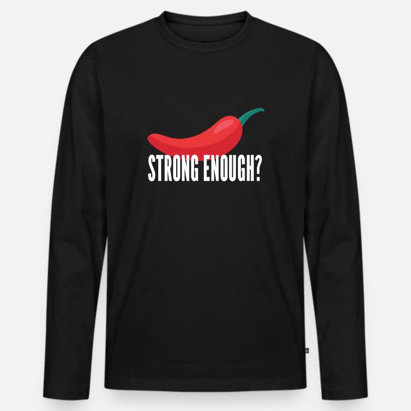 hot chili - Männer Premium Bio Langarmshirt - Schwarz