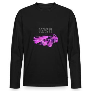 Sportwagen Rennwagen Auto Schrauber - Männer Premium Bio Langarmshirt - Schwarz - Vorne - Nico (187cm)