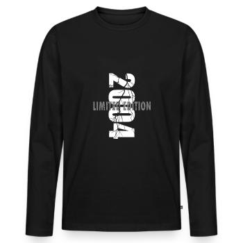 2004 Année de construction Édition limitée - T-shirt manches longues Premium bio Homme - noir - Devant - Nico (187cm)