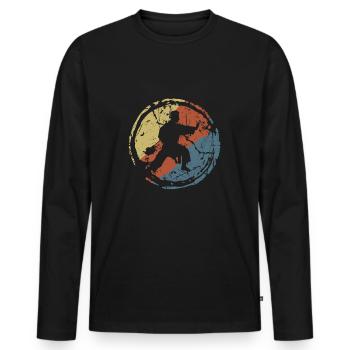 judo - Men's Premium Organic Long Sleeve Shirt - black - Front - Nico (187cm)