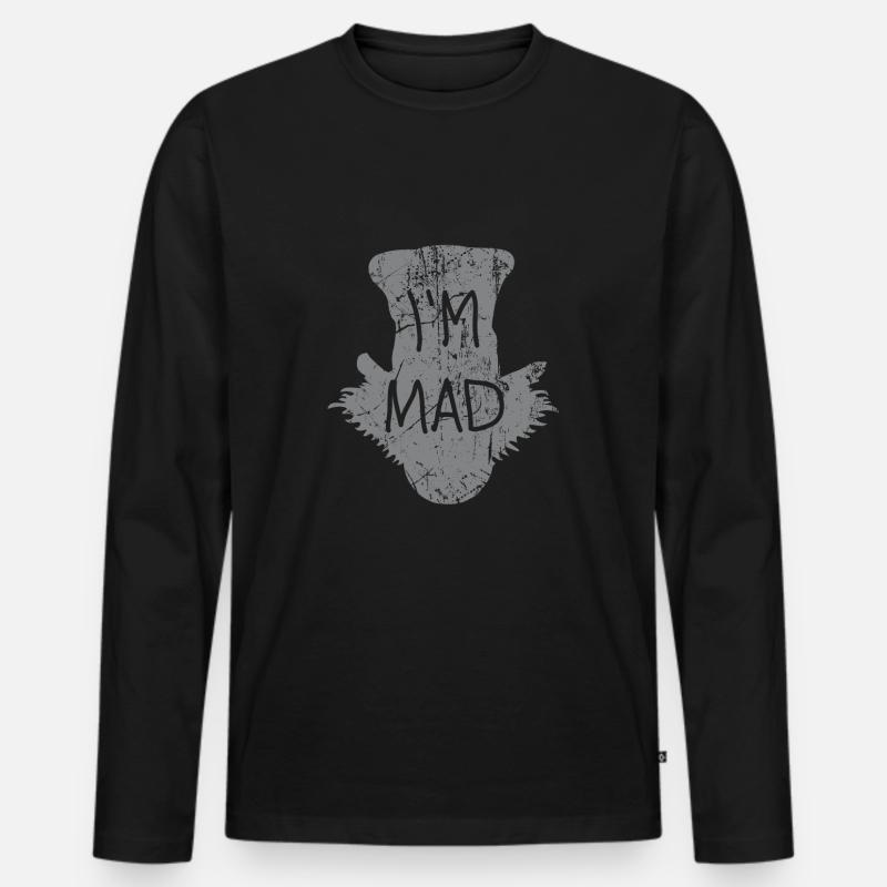 Mad - Männer Premium Bio Langarmshirt - Schwarz