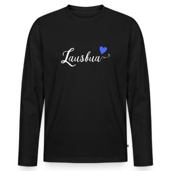 Lausbua Bavarian dialect Bavarian gift - Men's Premium Organic Long Sleeve Shirt - black - Front - Nico (187cm)