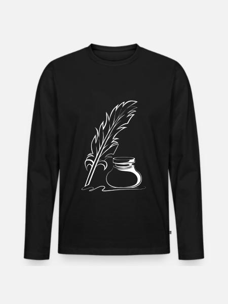 Poetry Poem - Men's Premium Organic Long Sleeve Shirt - black