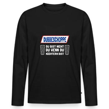 Dubbeglas Weinschorle Weinfest - Männer Premium Bio Langarmshirt - Schwarz - Vorne - Nico (187cm)