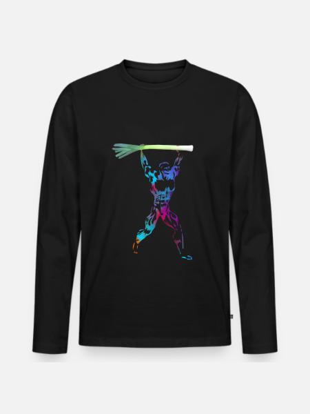 Leek Jerk - Men's Premium Organic Long Sleeve Shirt - black