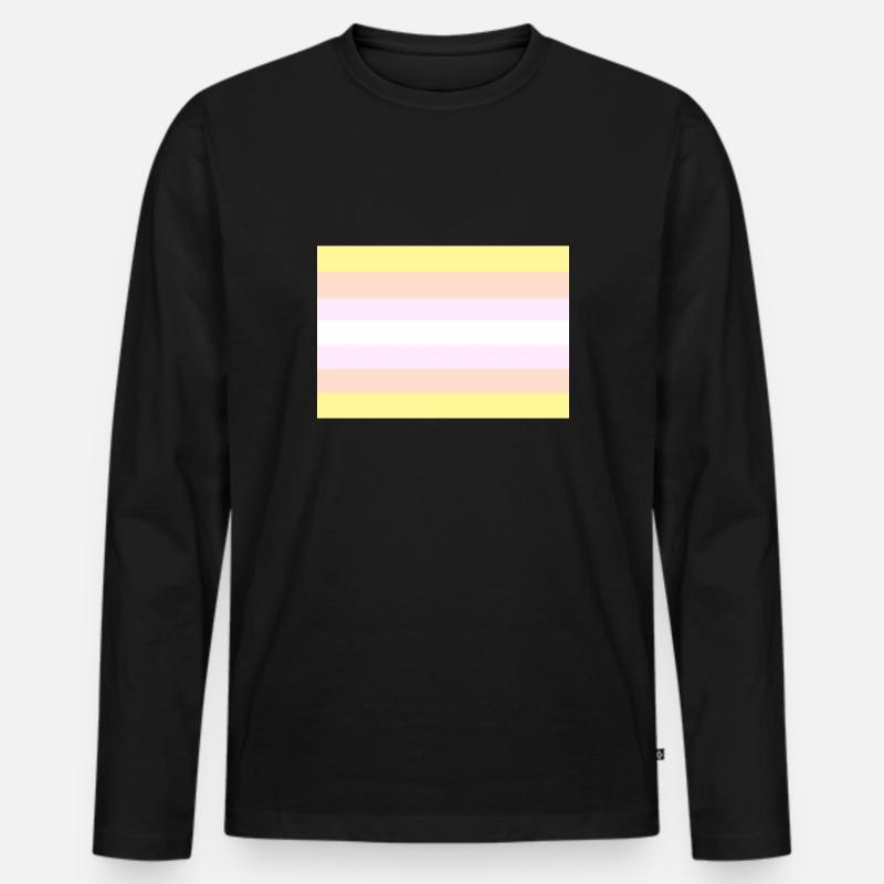 Pangender-Pride-Flagge - Männer Premium Bio Langarmshirt - Schwarz