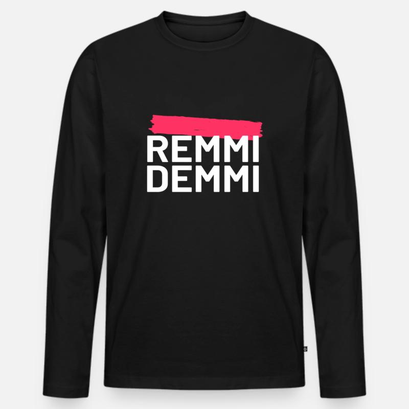 Remmidemmi Shirt - Männer Premium Bio Langarmshirt - Schwarz