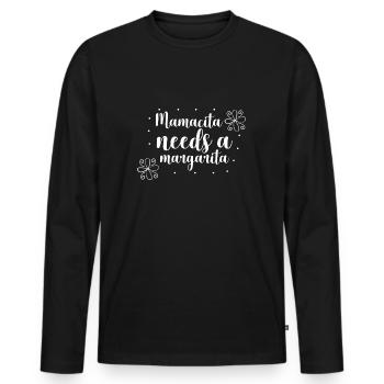 Mamacita needs a margarita - T-shirt manches longues Premium bio Homme - noir - Devant - Nico (187cm)
