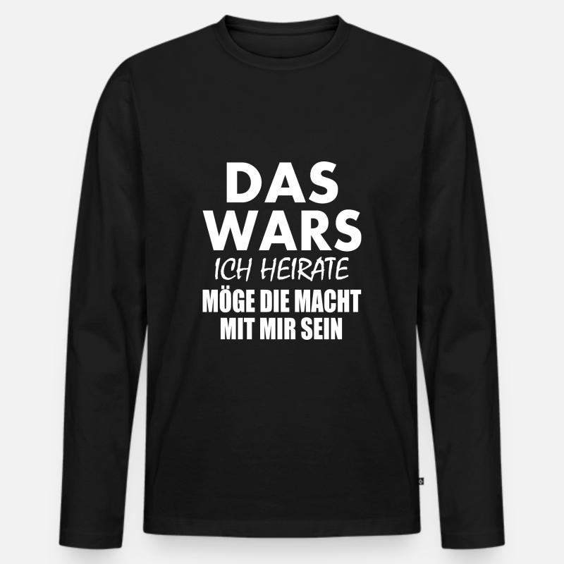 Das wars - Männer Premium Bio Langarmshirt - Schwarz