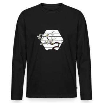 BONSAI Yamadori Nebari Bonsai Zone Bonsai Master - Men's Premium Organic Long Sleeve Shirt - black - Front - Nico (187cm)