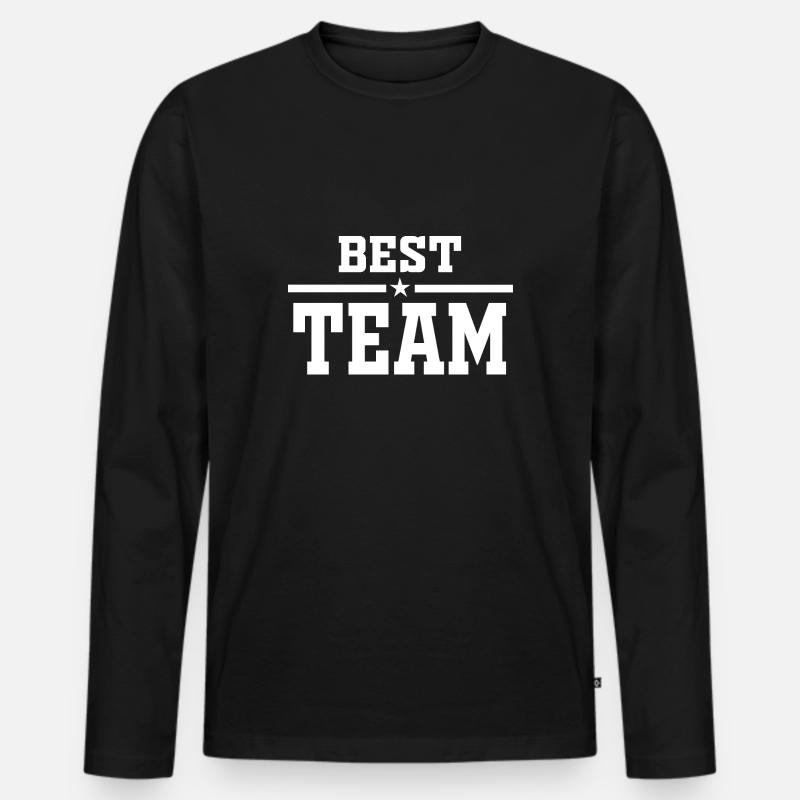 Bestes Team, Gruppe, Geschenkidee - Männer Premium Bio Langarmshirt - Schwarz