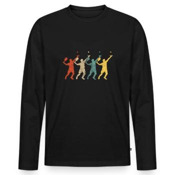 Padel Padel Player Padeltennis Paddle - Men's Premium Organic Long Sleeve Shirt - black - Front - Nico (187cm)