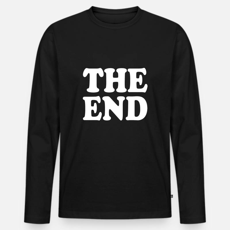 The end - Männer Premium Bio Langarmshirt - Schwarz