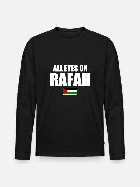 all eyes on rafah - Men's Premium Organic Long Sleeve Shirt - black