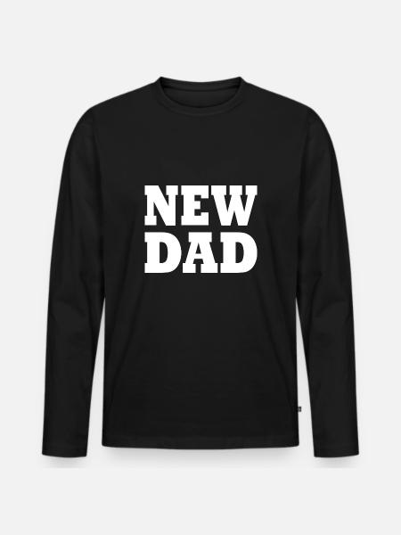 New dad - Premium økologisk langærmet T-shirt til mænd - sort