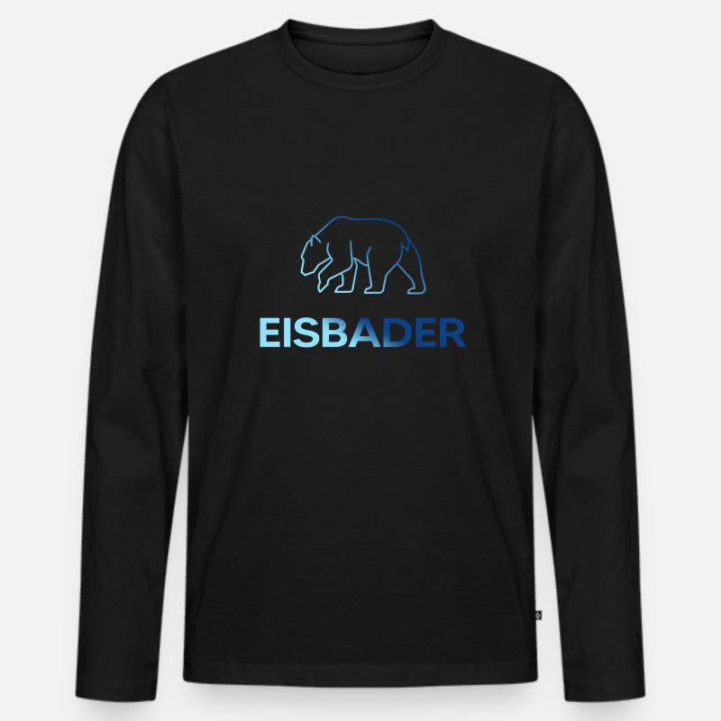 Eisbader Winterschwimmen arctic Eisschwimmer - Männer Premium Bio Langarmshirt - Schwarz