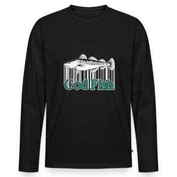 Cod Fish Cod Fish Vintage - Men's Premium Organic Long Sleeve Shirt - black - Front - Nico (187cm)