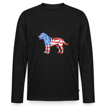 Labrador Retriever Labrador Retriever Flag - Men's Premium Organic Long Sleeve Shirt - black - Front - Nico (187cm)