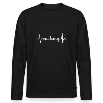 Medizinstudent Anatomie Medizin - Männer Premium Bio Langarmshirt - Schwarz - Vorne - Nico (187cm)