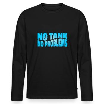Freediving Apnea Diving No Tank No Problems - Men's Premium Organic Long Sleeve Shirt - black - Front - Nico (187cm)
