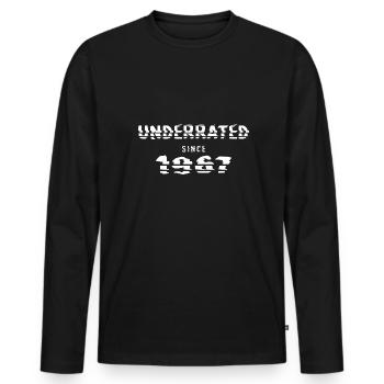 1967 Birthday 55 years underrated - Men's Premium Organic Long Sleeve Shirt - black - Front - Nico (187cm)