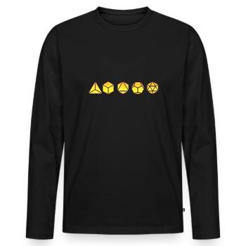 Platonic Body Math Geometry Sign Shapes - Men's Premium Organic Long Sleeve Shirt - black - Front - Nico (187cm)