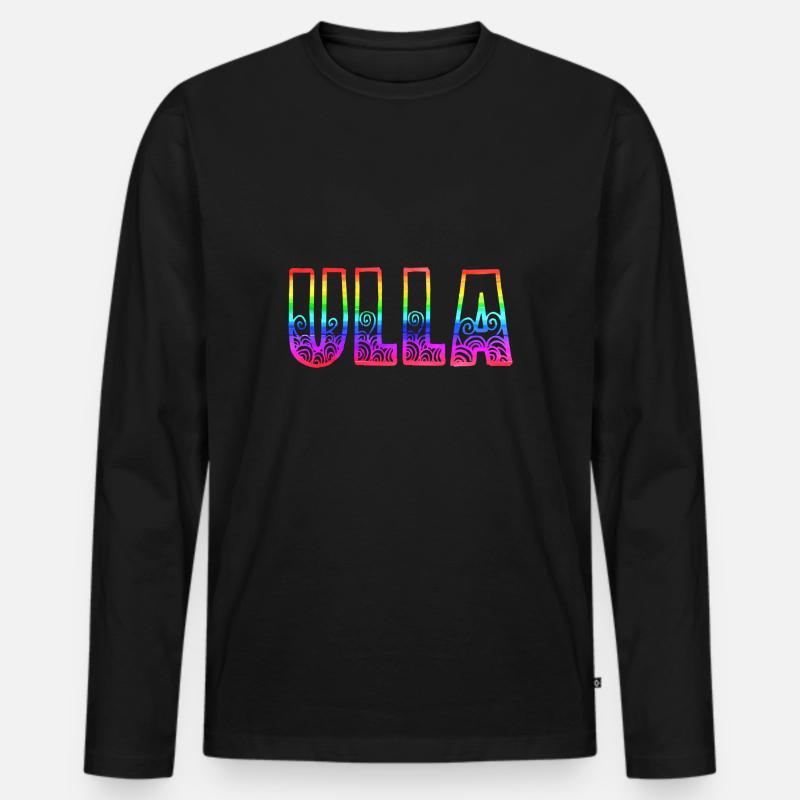 ulla rs regenbogen - Männer Premium Bio Langarmshirt - Schwarz