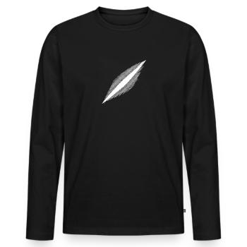 Cicatrice cosmique - T-shirt manches longues Premium bio Homme - noir - Devant - Nico (187cm)
