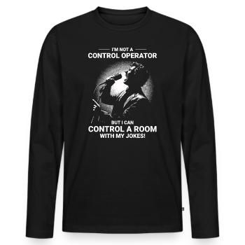 Opérateur de radio amateur Stand-up Comedy Control Room - T-shirt manches longues Premium bio Homme - noir - Devant - Nico (187cm)