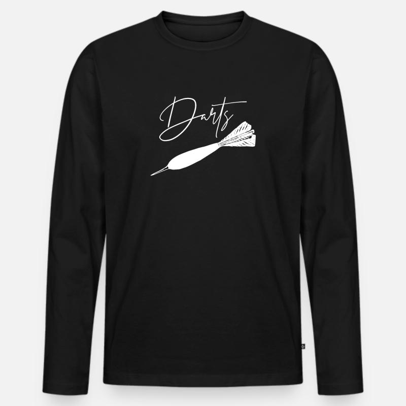 Dart - Männer Premium Bio Langarmshirt - Schwarz