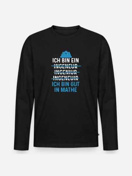 Ingenieur - Männer Premium Bio Langarmshirt - Schwarz