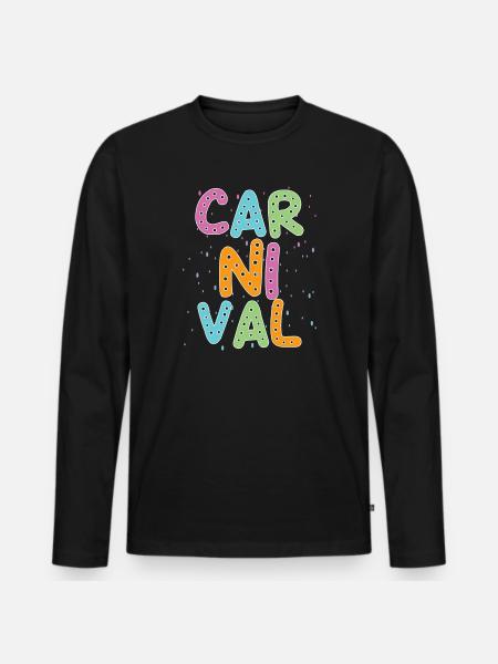 carnival - Men's Premium Organic Long Sleeve Shirt - black