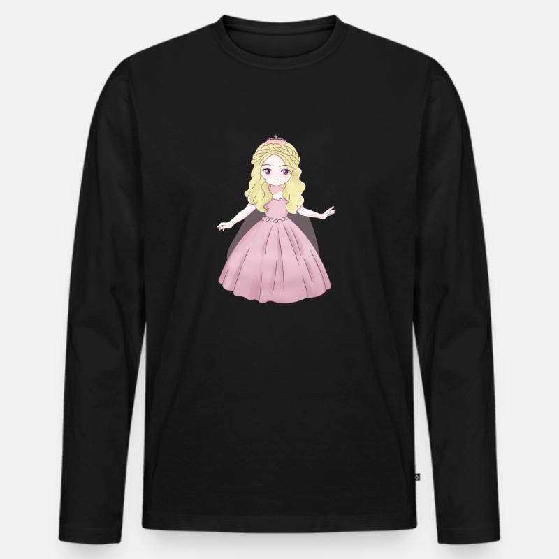 Prinzessin - Männer Premium Bio Langarmshirt - Schwarz