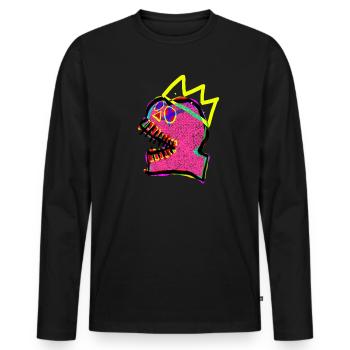 King Kalavera - Men's Premium Organic Long Sleeve Shirt - black - Front - Nico (187cm)