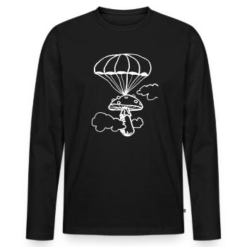 floating fungus - Men's Premium Organic Long Sleeve Shirt - black - Front - Nico (187cm)