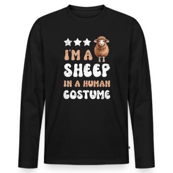 Schaf Schafe - Männer Premium Bio Langarmshirt - Schwarz - Vorne - Nico (187cm)