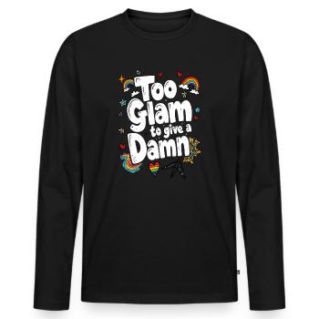 TROP GLAMOUR POUR S’EN SOUCIER - T-shirt manches longues Premium bio Homme - noir - Devant - Nico (187cm)