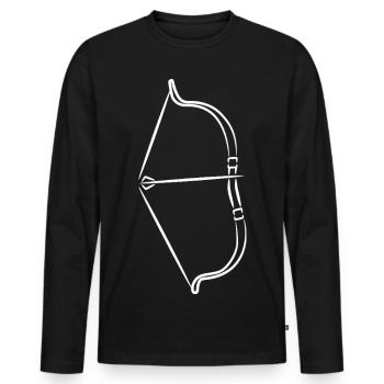 Bow and arrow - Men's Premium Organic Long Sleeve Shirt - black - Front - Nico (187cm)