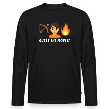 Wild Adventure Illustration mit feministischem Thema - Männer Premium Bio Langarmshirt - Schwarz - Vorne - Nico (187cm)