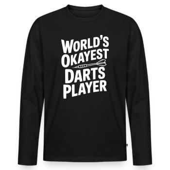 Der beste Dartspieler der Welt - Männer Premium Bio Langarmshirt - Schwarz - Vorne - Nico (187cm)