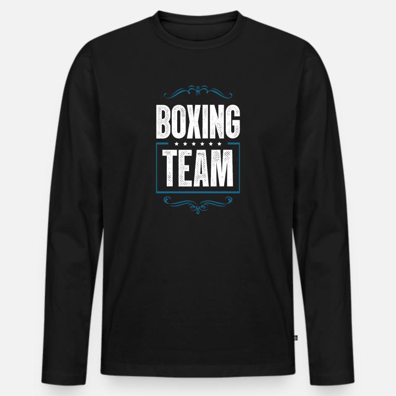 Boxing Crew - Männer Premium Bio Langarmshirt - Schwarz