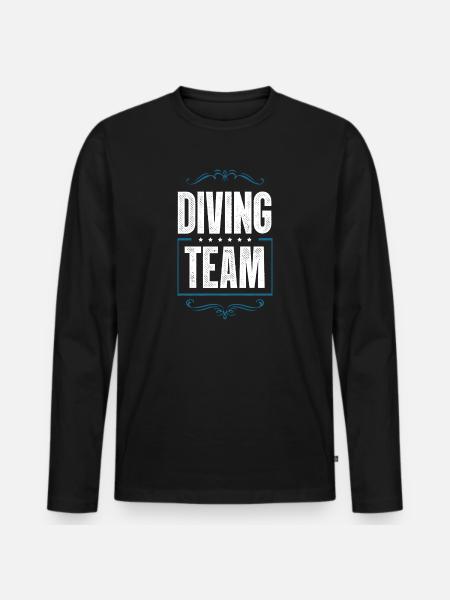 Diving Crew - Men's Premium Organic Long Sleeve Shirt - black